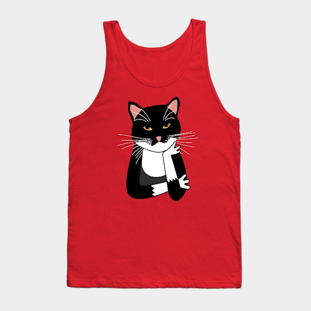 Sarcastic Annoyed Cat Judging You Tank Top by NicSquirrell